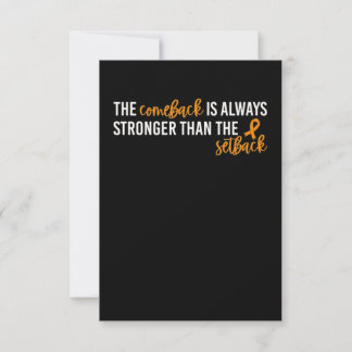 Comeback Is Always Stronger Prostate Cancer Card