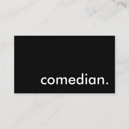 comedian. business card