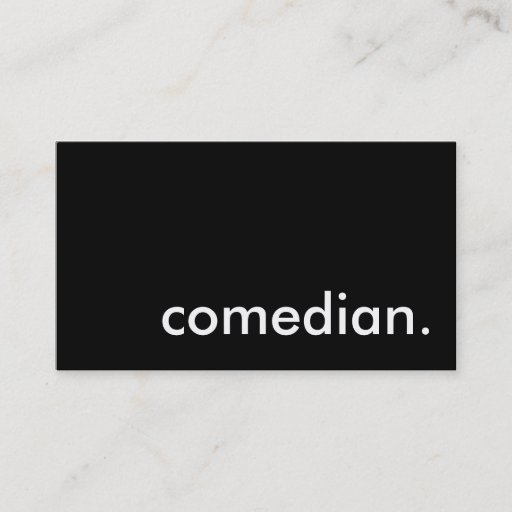 Customizable comedian. business card