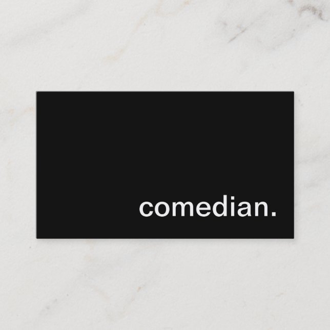 Comedian Business Card (Front)
