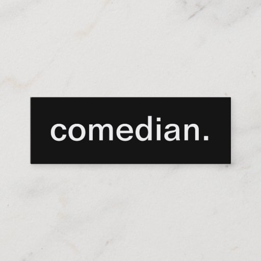 Customizable Comedian Business Card