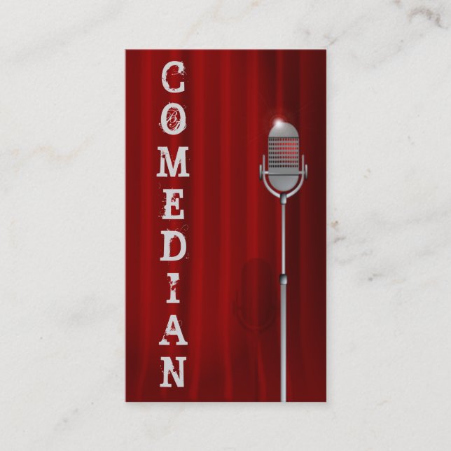 Comedian Entertainment Comedy Club Theater Business Card (Front)