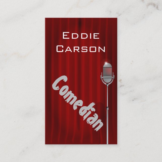 Comedian Entertainment Comedy Club Theater Business Card (Front)