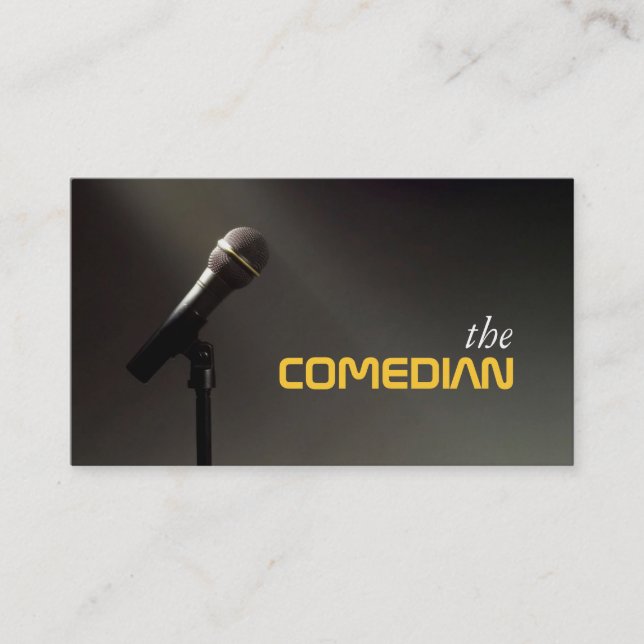 Comedian Entertainment Performer Comedy Theater Business Card (Front)