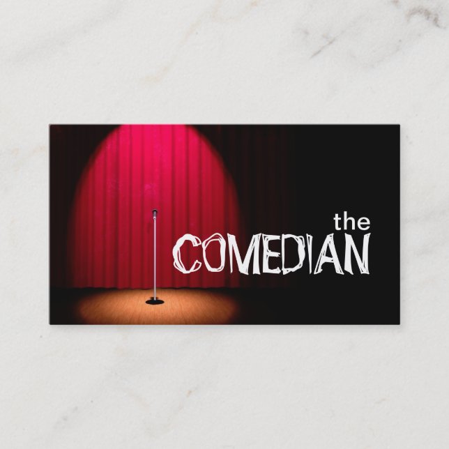 Comedian Entertainment Performer Comedy Theater Business Card (Front)