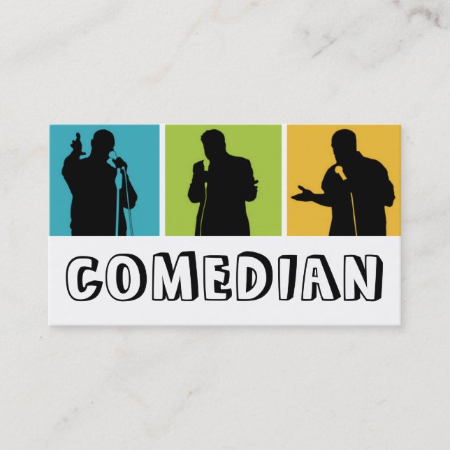 Comedian Entertainment Performer Comedy Theater Business Card (Front)