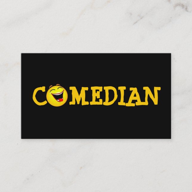 Comedian Entertainment Performer Comedy Theater Business Card (Front)