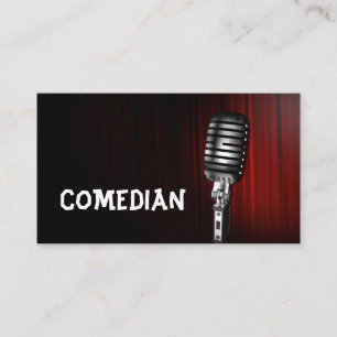 Comedian Entertainment Performer Comedy Theater Business Card