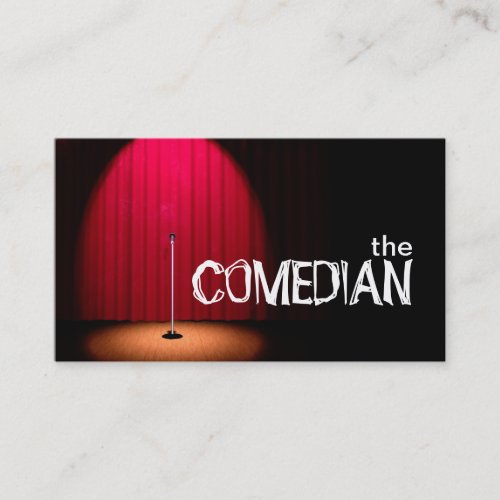 Comedian Entertainment Performer Comedy Theater Business Card