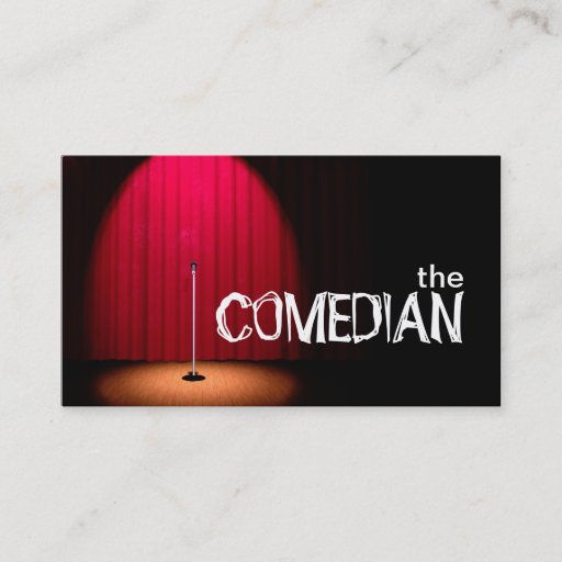 Customizable Comedian Entertainment Performer Comedy Theater Business Card