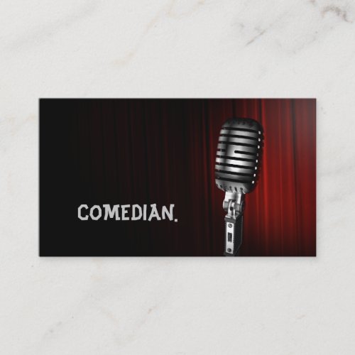 Comedian Entertainment Performer Comedy Theater Business Card