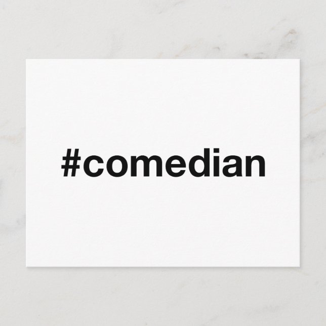 COMEDIAN Hashtag Postcard (Front)