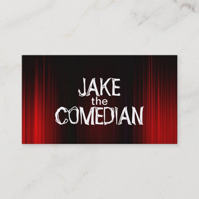 Comedian Theater Curtain Business Card (Front)