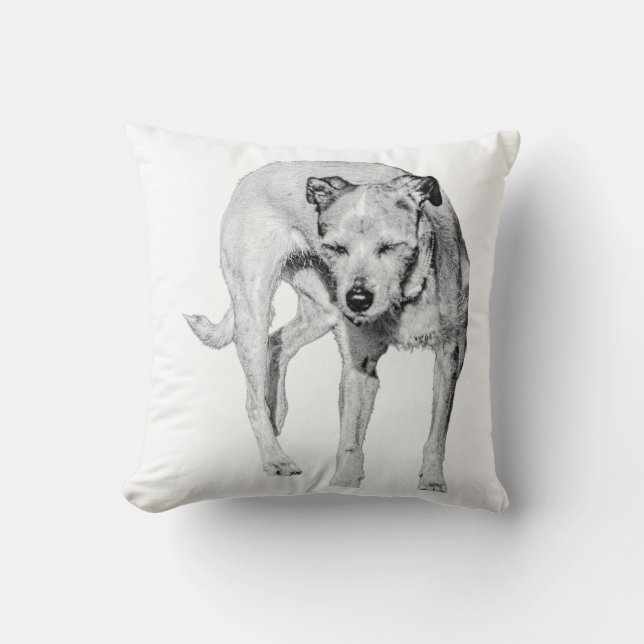 Comedic Pause Throw Pillow (Front)