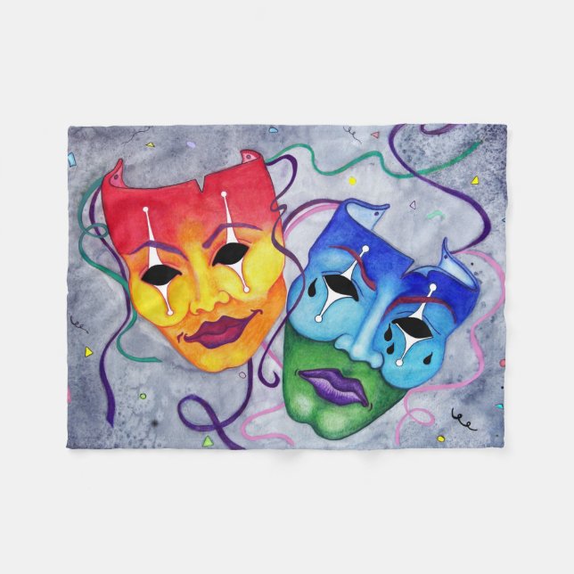 Comedy and Tragedy Blanket (Front (Horizontal))