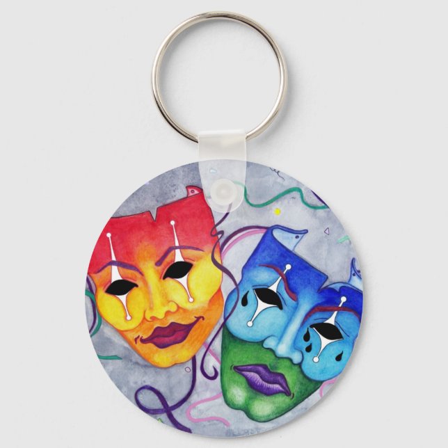 Comedy and Tragedy Keychain (Front)