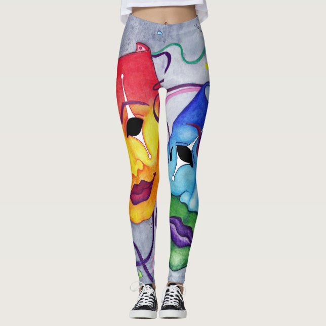 Comedy and Tragedy Leggings (Front)
