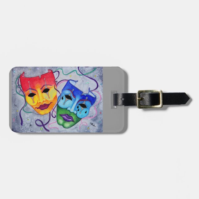 Comedy and Tragedy Luggage Tag (Front Horizontal)
