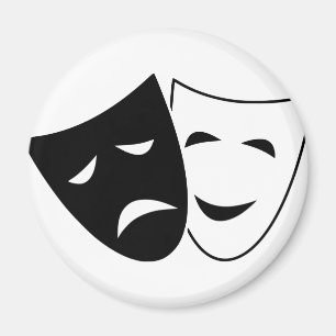 Comedy And Tragedy Mask Magnet
