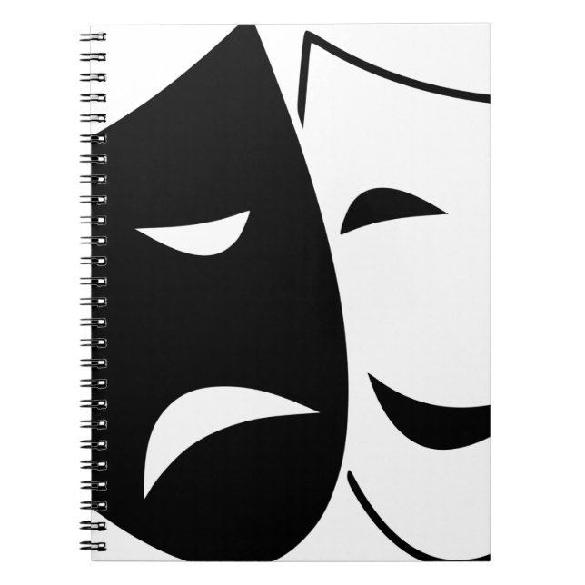 Comedy And Tragedy Mask Notebook (Front)