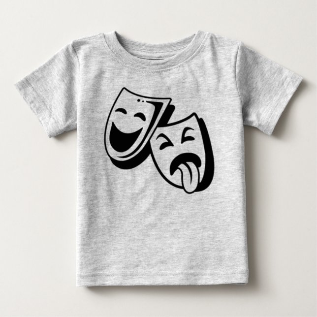 Comedy and Tragedy Masks Baby T-Shirt (Front)