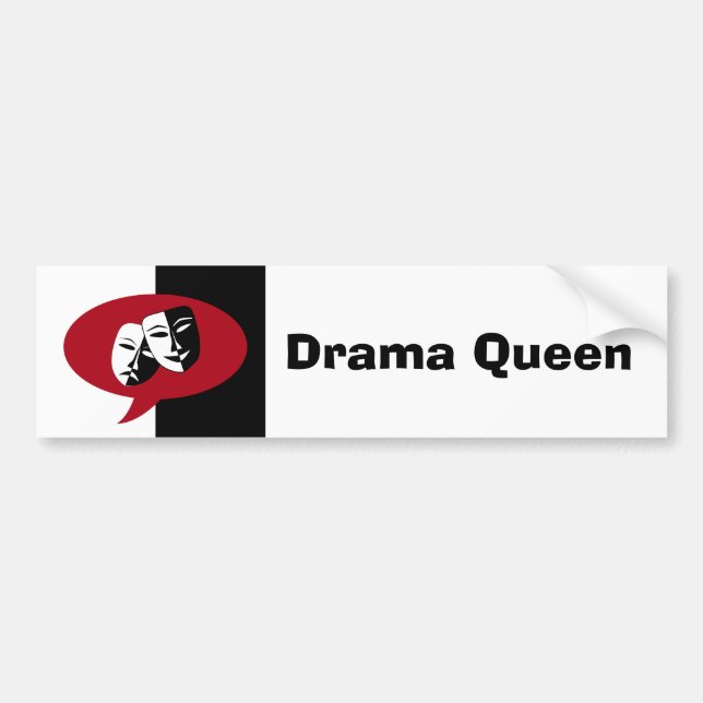 Comedy and Tragedy Masks Bumper Sticker (Front)