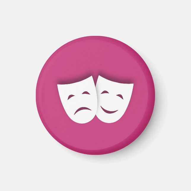 Comedy and Tragedy Masks Magnet (Front)