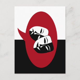 Comedy and Tragedy Masks Postcard