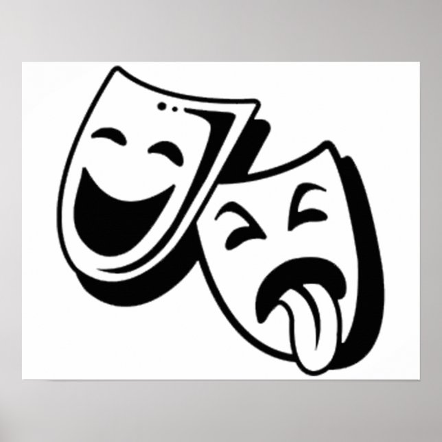 Comedy and Tragedy Masks Poster (Front)