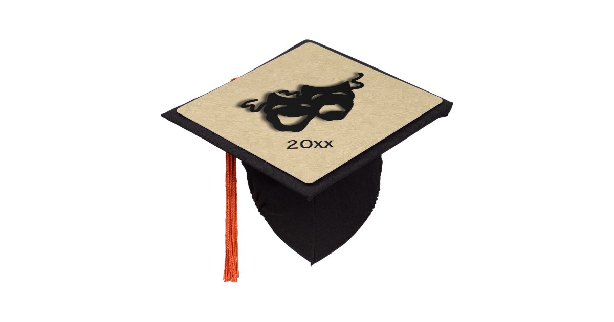 Comedy and Tragedy Masks Theater Graduation Cap Topper | Zazzle