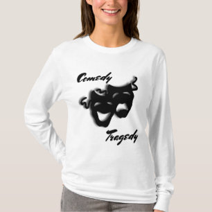 Comedy and Tragedy Masks Theater Long Sleeve T-Shi T-Shirt