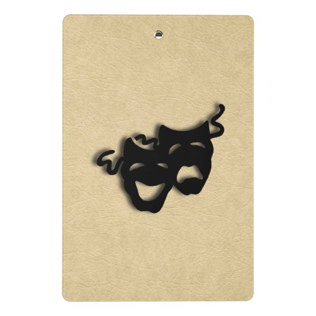 Comedy and Tragedy Masks Theater Mini Clipboard (Back)