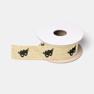 Comedy and Tragedy Masks Theater Satin Ribbon