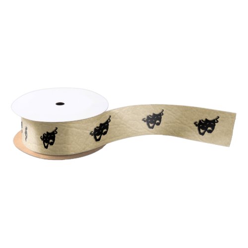 Comedy and Tragedy Masks Theater Satin Ribbon