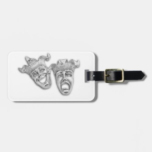 Comedy and Tragedy Silver Theater Luggage Tag