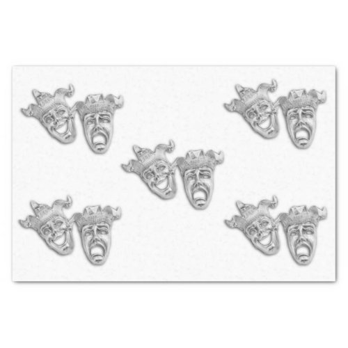 Comedy and Tragedy Silver Theater Tissue Paper