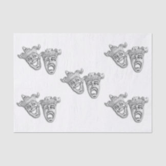 Comedy and Tragedy Silver Theater Tissue Paper