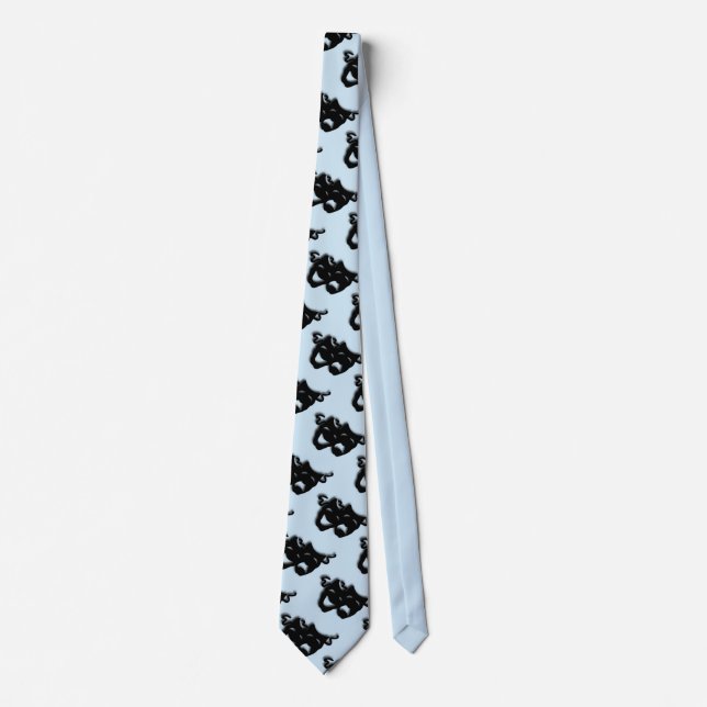 Comedy and Tragedy Theater Blue Tie (Front)