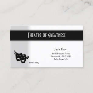 Comedy and Tragedy Theater Business Card