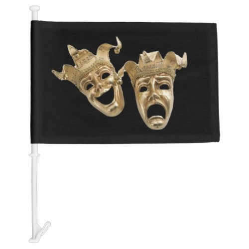 Comedy and Tragedy Theater Car Flag