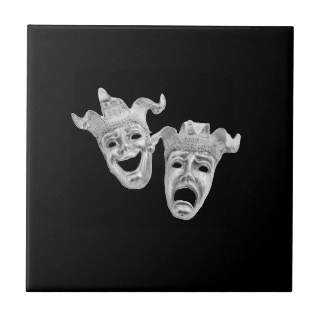Comedy and Tragedy Theater Ceramic Tile (Front)