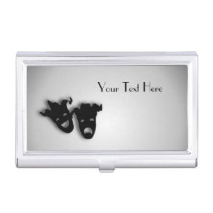 Comedy and Tragedy Theater Custom Business Card Holder