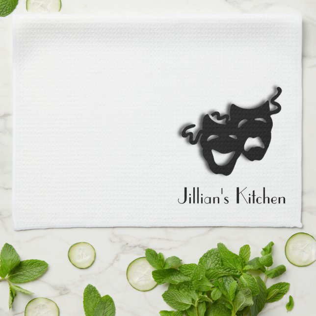 Comedy and Tragedy Theater Custom Towel (Folded)