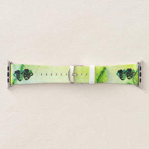 Comedy and Tragedy Theater Design Green Apple Watch Band