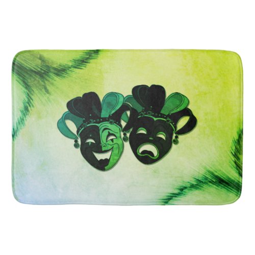  Comedy and Tragedy Theater Design Green Bath Mat
