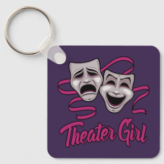 Comedy And Tragedy Theater Girl Keychain