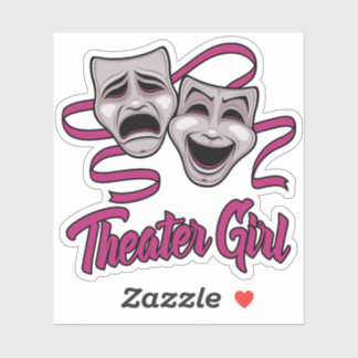 Comedy And Tragedy Theater Girl Sticker