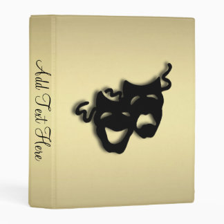 Comedy and Tragedy Theater Gold Mini Binder
