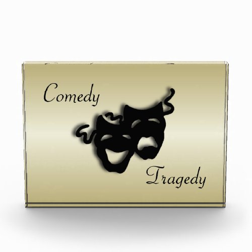 Comedy and Tragedy Theater Gold Photo Block