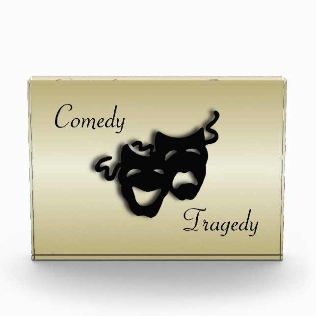 Comedy and Tragedy Theater Gold Photo Block (Front)